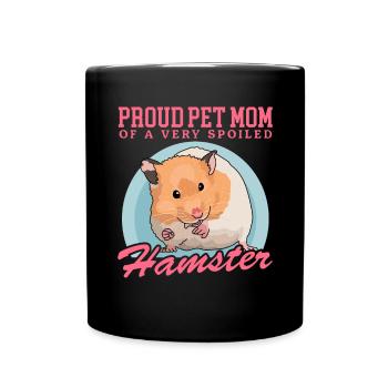 Hamster Mom Golden Hamster Dwarf Hamster Gift - Full Colour Mug - black - Front