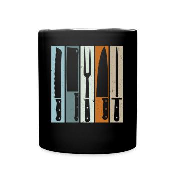 Butcher Knives In Vintage Look - Tasse einfarbig - Schwarz - Vorne