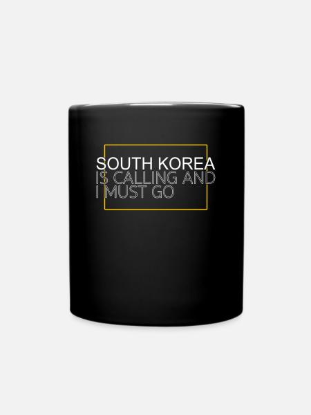 South Korea - Tasse einfarbig - Schwarz