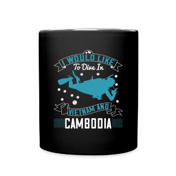 J’aimerais plonger au Vietnam et au Cambodge - Mug uni - noir - Devant