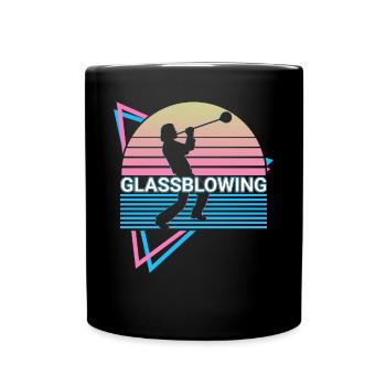 Soufflage de verre Rétro Souffleurs de verre - Mug uni - noir - Devant