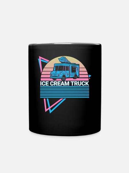 Eiscreme-Truck Retro - Tasse einfarbig - Schwarz