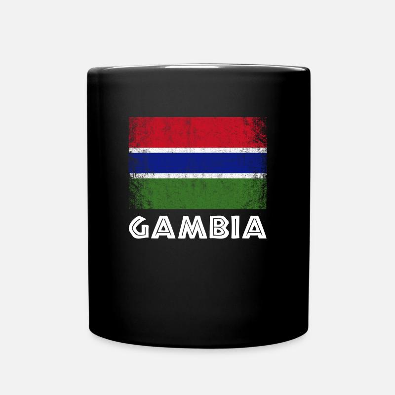 Gambian flag, Gambia - Tasse einfarbig - Schwarz