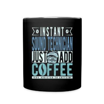 Café de technicien du son disant - Mug uni - noir - Devant