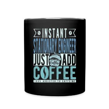 Café d’ingénieur de papeterie - Mug uni - noir - Devant