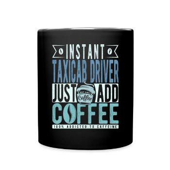 Café du chauffeur de taxi disant - Mug uni - noir - Devant