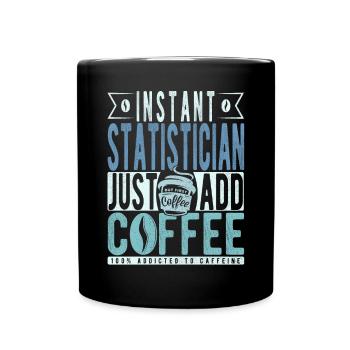 Café du statisticien - Mug uni - noir - Devant