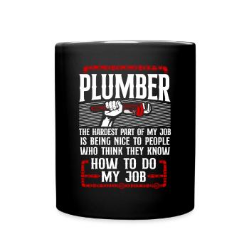 Plombier Plombier Plombier Vintage Plombier - Mug uni - noir - Devant