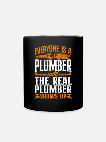 Plumbing Plumber Vintage Everyone - Ensfarvet krus - sort