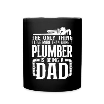 Plumbing Plumber Dad Vintage The - Full Colour Mug - black - Front