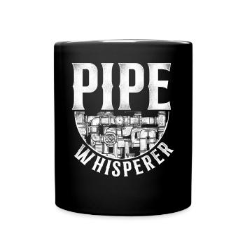 Plumbing Plumber Vintage Pipe - Tasse einfarbig - Schwarz - Vorne