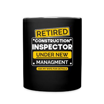 Building Inspector Retirement - Full Colour Mug - black - Front