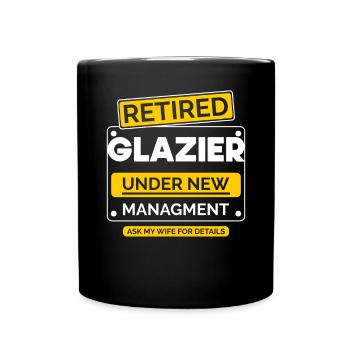 Glaserei-Rentner Ruhestand - Tasse einfarbig - Schwarz - Vorne
