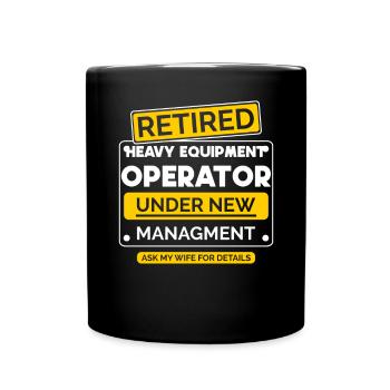 Départ à la retraite des opérateurs de machines - Mug uni - noir - Devant