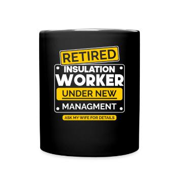 Isolation worker retirement - Full Colour Mug - black - Front