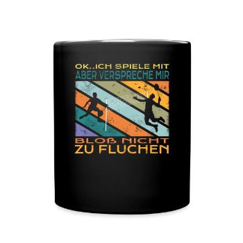 Badminton Geschenkidee Sport Design - Tasse einfarbig - Schwarz - Vorne
