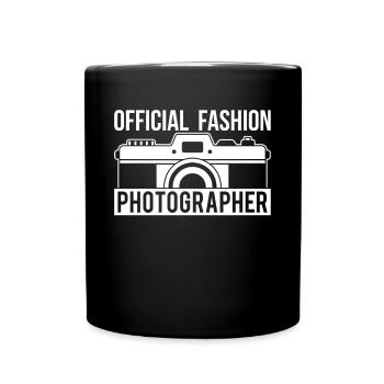 Chemise officielle de photographe de mode - Mug uni - noir - Devant