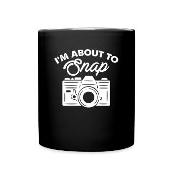 In the About To Snap Shirt Photographer - Full Colour Mug - black - Front
