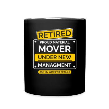 Récupération logistique de retraite - Mug uni - noir - Devant
