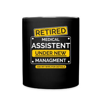 Medizinischer Assistent Ruhestand - Tasse einfarbig - Schwarz - Vorne
