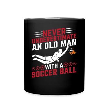 Soccer Player Grandpa Soccer Lover - Soccer Grandp - Tasse einfarbig - Schwarz - Vorne
