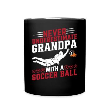 Soccer Player Grandpa Soccer Lover - Soccer Grandp - Tasse einfarbig - Schwarz - Vorne