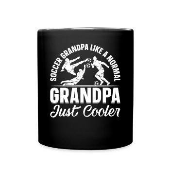 Grand-père de football comme un grand-père normal juste plus cool - Mug uni - noir - Devant
