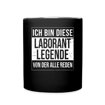 Chemiker Geburtstag geboren Legende Laborant - Tasse einfarbig - Schwarz - Vorne