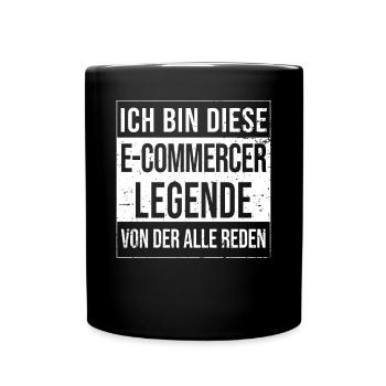 Online-Händler Geburtstag geboren Legende - Tasse einfarbig - Schwarz - Vorne