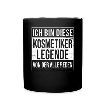 Maskenbildner Geburtstag geboren Legende - Tasse einfarbig - Schwarz - Vorne