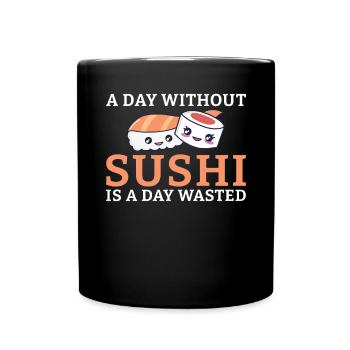 Cadeau pour les amateurs de sushis de cuisine japonaise - Mug uni - noir - Devant