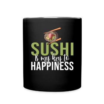 Cadeau pour les amateurs de sushis de cuisine japonaise - Mug uni - noir - Devant
