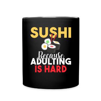 Cadeau pour les amateurs de sushis de cuisine japonaise - Mug uni - noir - Devant