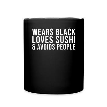 Cadeau pour les amateurs de sushis de cuisine japonaise - Mug uni - noir - Devant