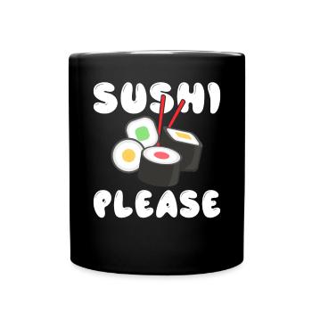 Cadeau pour les amateurs de sushis de cuisine japonaise - Mug uni - noir - Devant