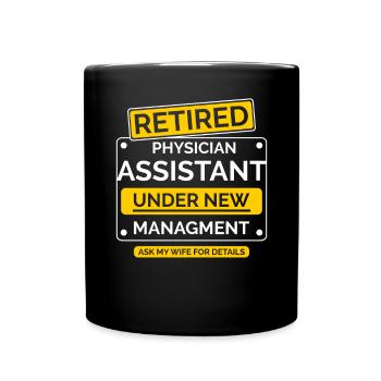 Retraite des adjoints au médecin - Mug uni - noir - Devant