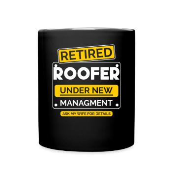 Roofer Retirement - Full Colour Mug - black - Front