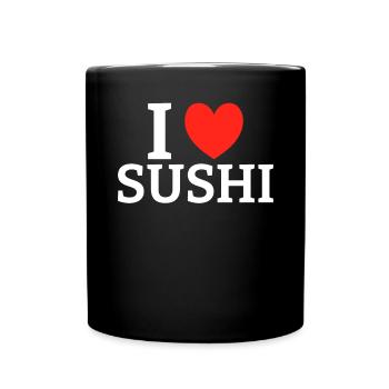 Cadeau pour les amateurs de sushis de cuisine japonaise - Mug uni - noir - Devant