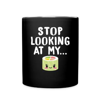 Cadeau pour les amateurs de sushis de cuisine japonaise - Mug uni - noir - Devant