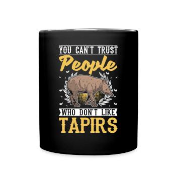 Tapir Lowland Tapir Tapirdae Tapir - Full Colour Mug - black - Front