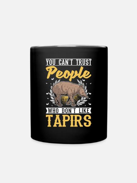 Tapir Flachlandtapir Tapirdae Tapir - Tasse einfarbig - Schwarz