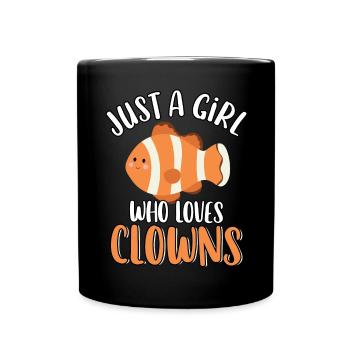 Juste une fille qui aime le poisson-clown Mignon Eau salée - Mug uni - noir - Devant