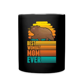 Best Wombat Mom Ever Wombat Mama - Full Colour Mug - black - Front