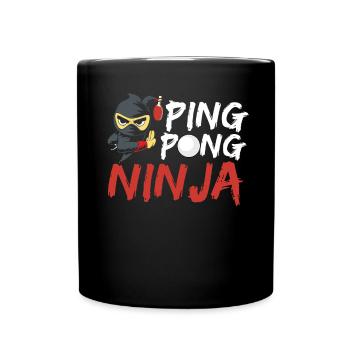 Table Tennis Ninja - Full Colour Mug - black - Front
