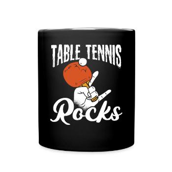 Table tennis rocks - Full Colour Mug - black - Front