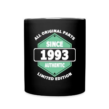 30th birthday All Original Parts Since 1993 - Full Colour Mug - black - Front