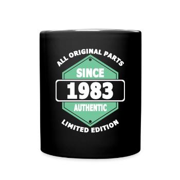 40th birthday All Original Parts Since 1983 - Full Colour Mug - black - Front