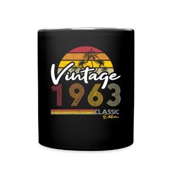 60th Anniversary Vintage 1963 Classic Edition - Full Colour Mug - black - Front