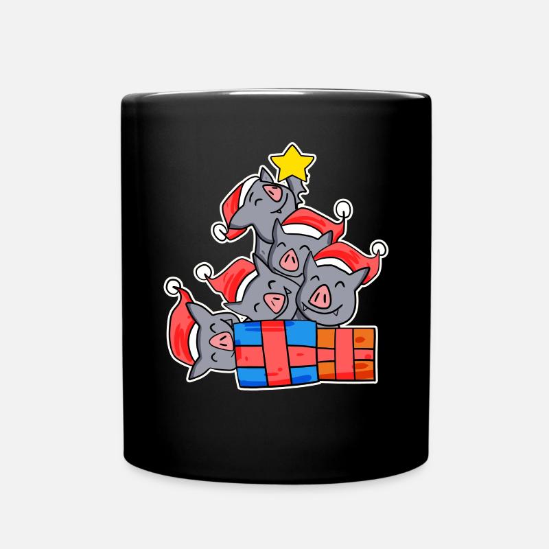 Fledermäuse Weihnachten Weihnachtsbaum Fledermaus - Tasse einfarbig - Schwarz