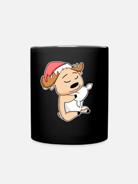 Noël des wapitis - Mug uni - noir